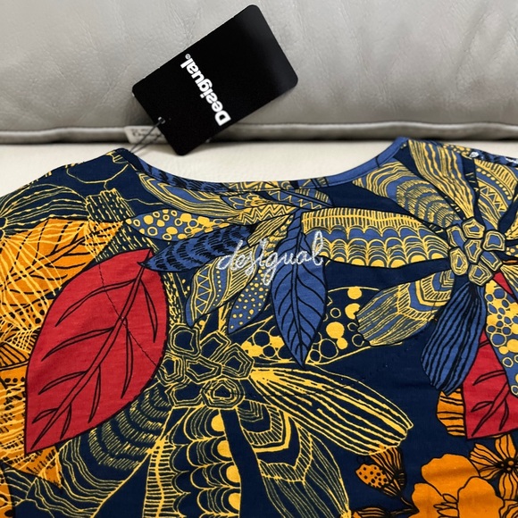 NWT - Desigual Women’s Long Sleeve Floral Prints T Shirt - Size XL - Picture 7 of 10